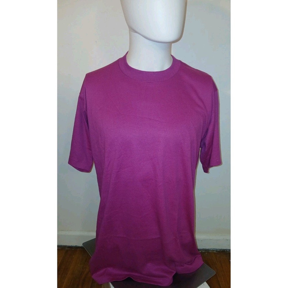 Vintage Magenta Pink 90s Solid Plain Single Stitch T-Shirt XL